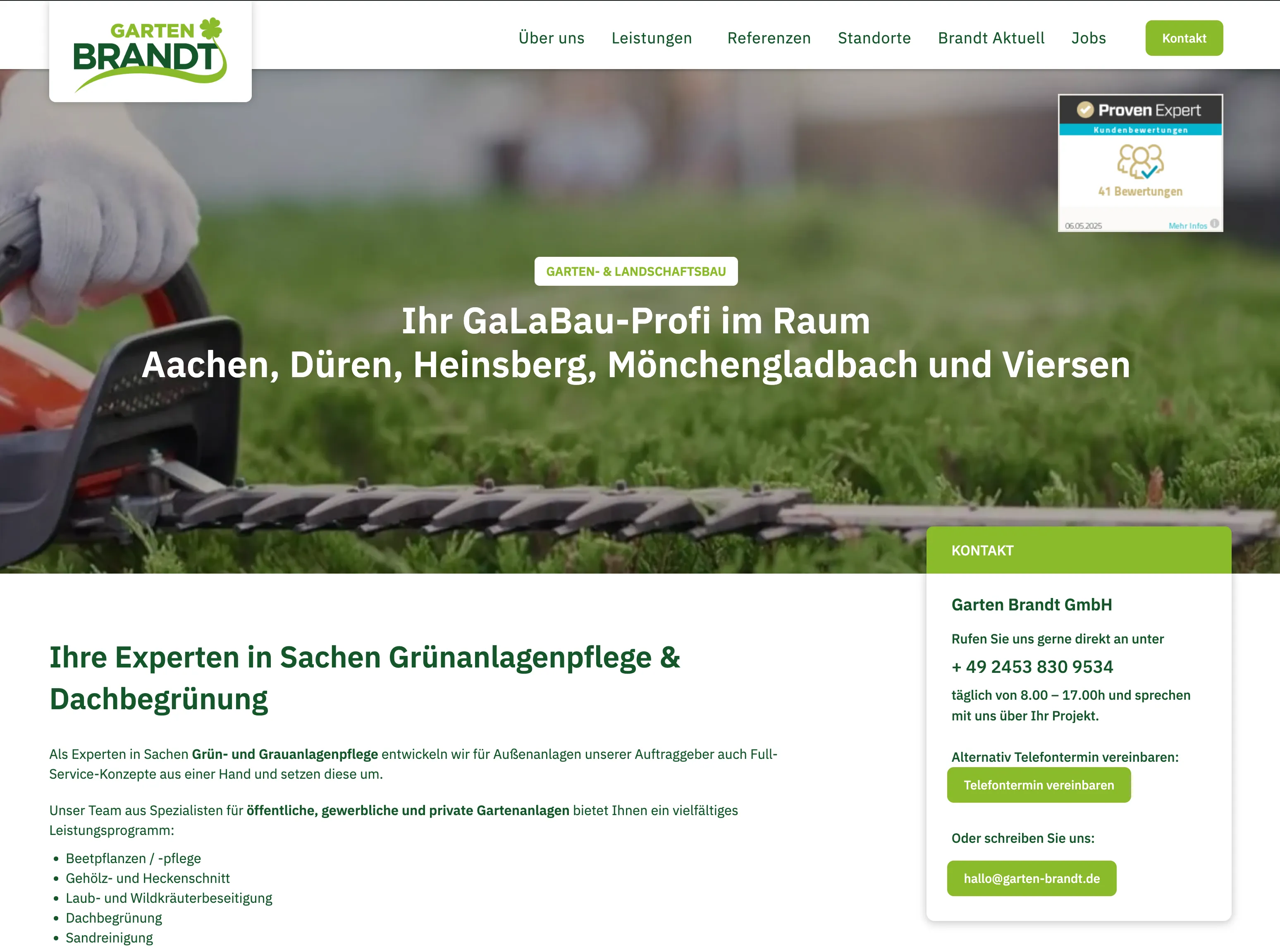 Website Garten Brandt